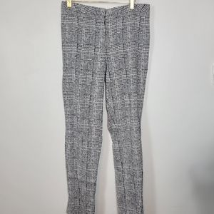 38 Escada Work Pants Blue White Patterned